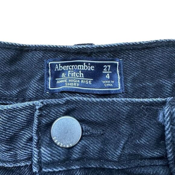 Abercrombie & Fitch “Annie High Rise Short” – Black Denim, Size 27 (4) - Picture 3 of 6